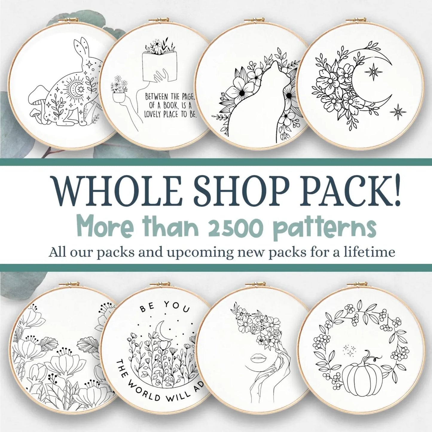 2700+ Hand Embroidery Templates Super Bundle (PDF Download) | Lifetime Access | Beginner-Friendly Patterns