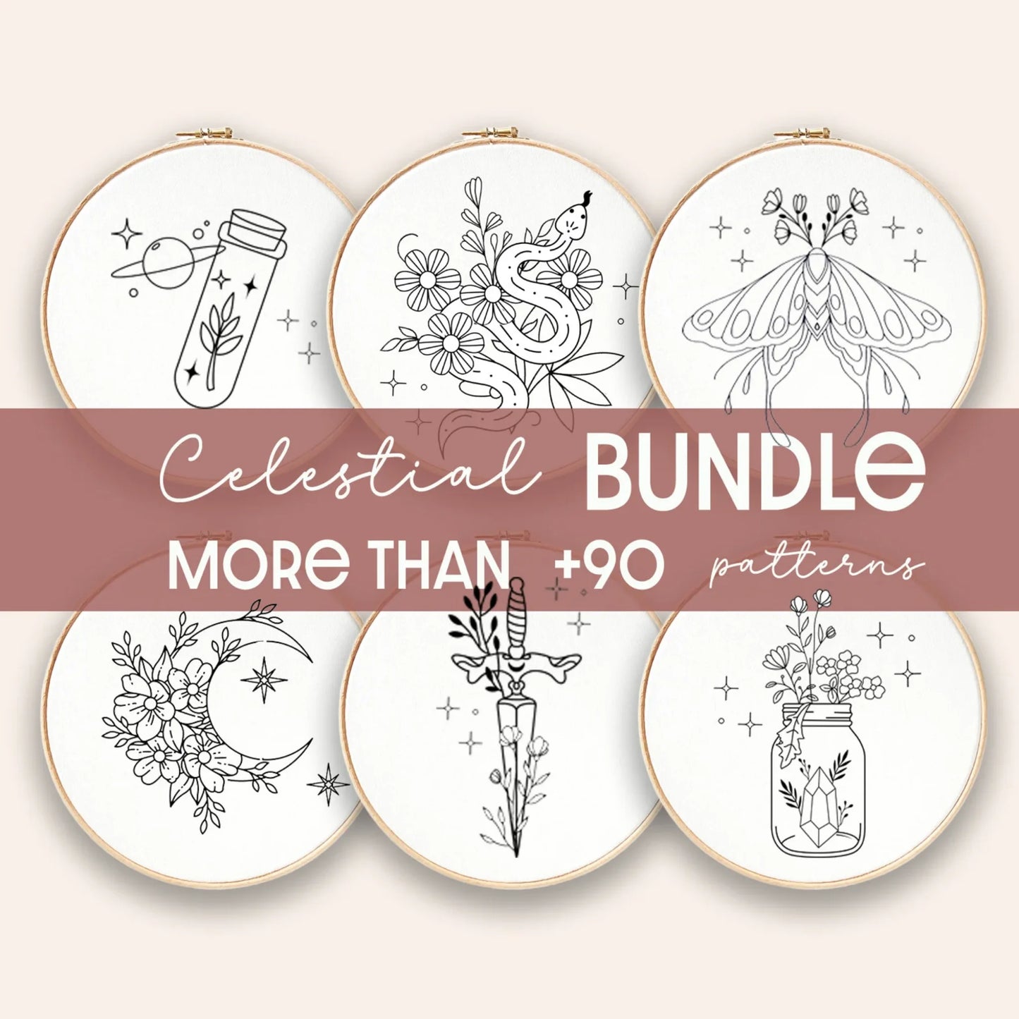 2700+ Hand Embroidery Templates Super Bundle (PDF Download) | Lifetime Access | Beginner-Friendly Patterns