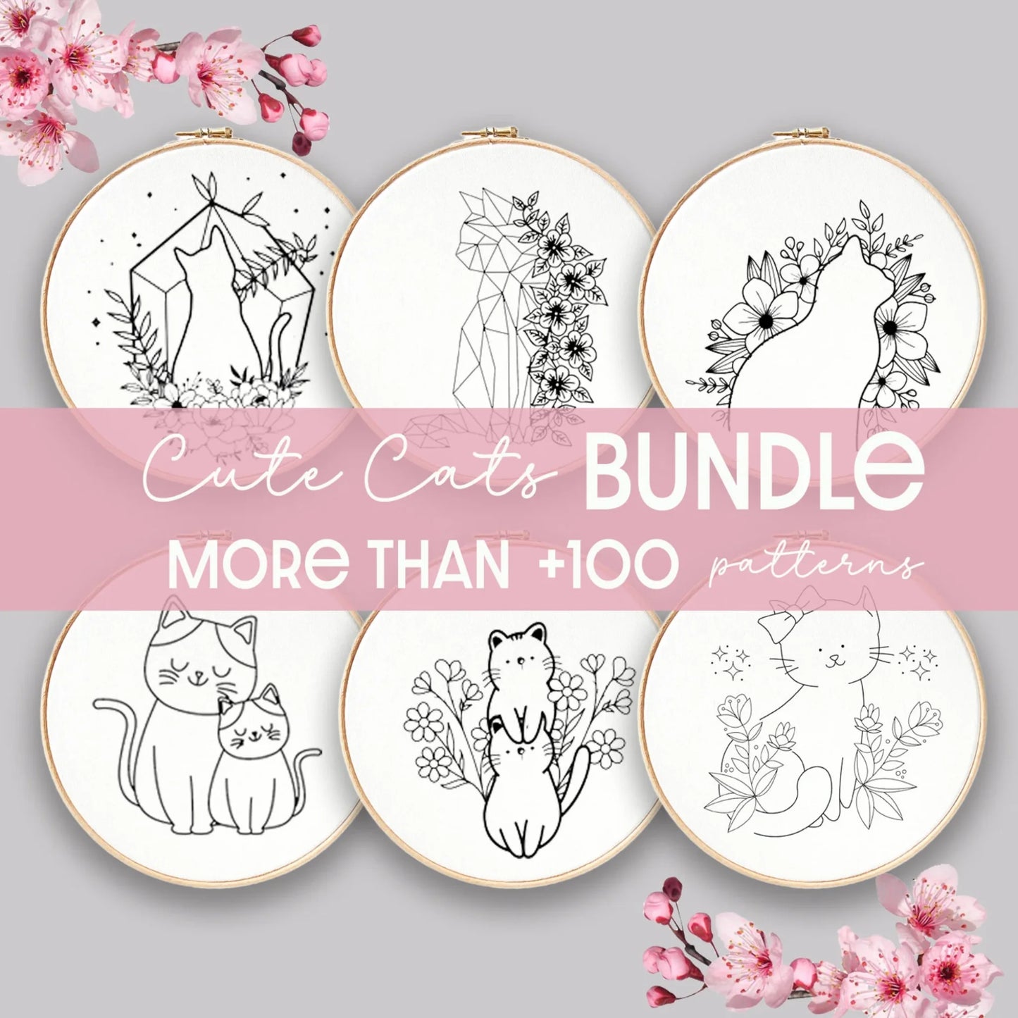 2700+ Hand Embroidery Templates Super Bundle (PDF Download) | Lifetime Access | Beginner-Friendly Patterns
