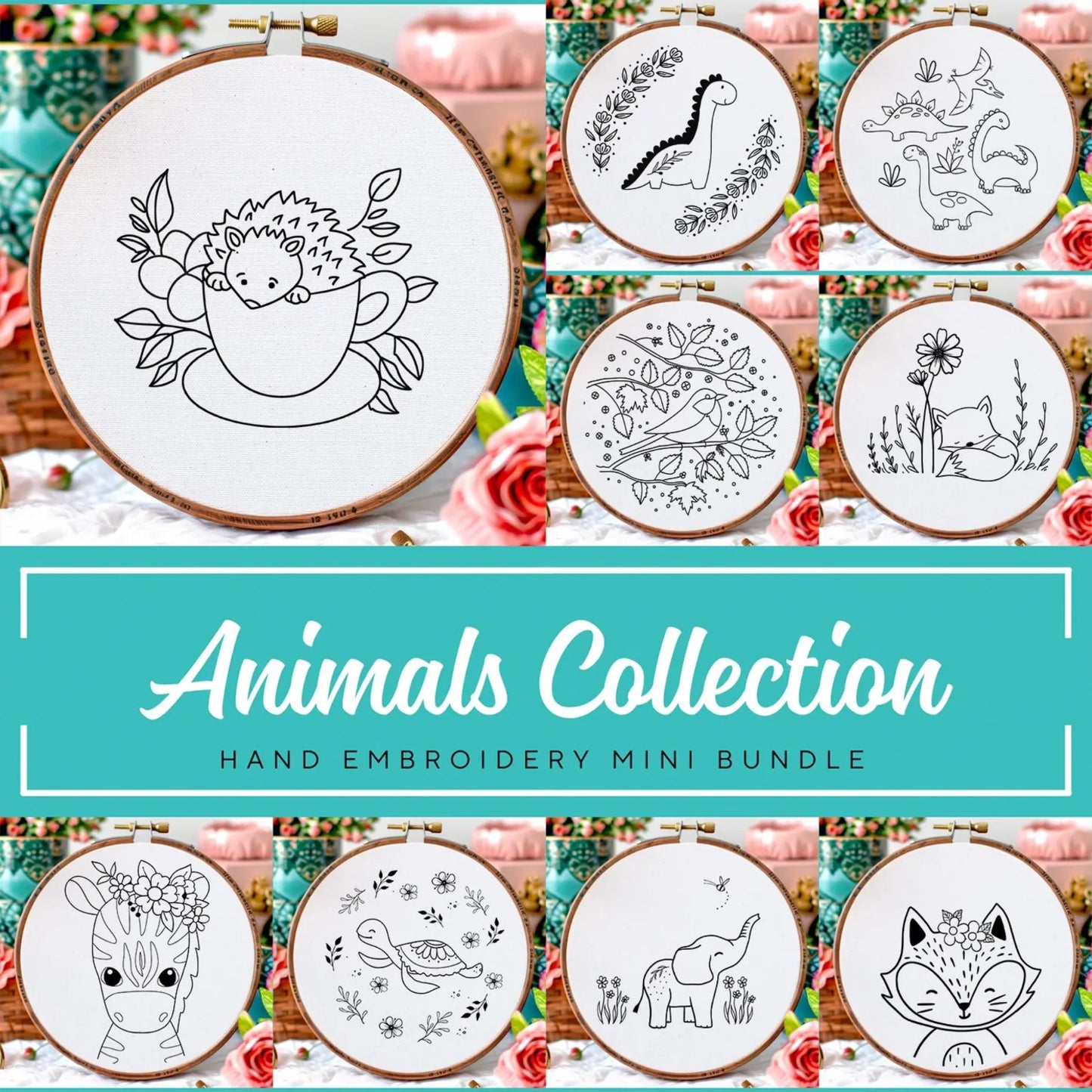 2700+ Hand Embroidery Templates Super Bundle (PDF Download) | Lifetime Access | Beginner-Friendly Patterns