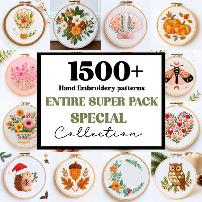 1500+ Embroidery Pattern Figorra Shop Bundle: All Current & Future Designs, lifetime access (PDF)
